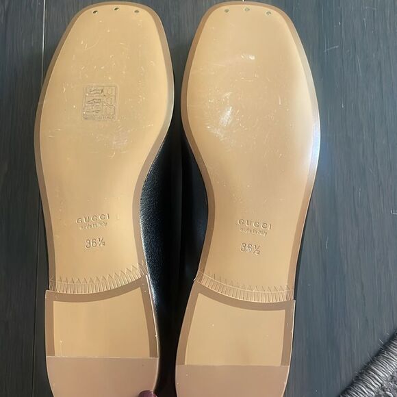Gucci NEW with box and 2 dust bags ballerina shoes in black 36.5. Authentic. - Picture 6 of 6